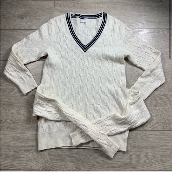 Sandro ECRA Emma Wool Cashmere Tie-Waist Cable-Knit Sweater - Picture 3 of 13